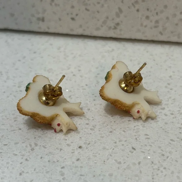 Vintage Cherished Teddies Earrings 1995 - Picture 3 of 4